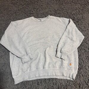Carhartt XL‎ Gray Sweatshirt Mens Crewneck Pullover Workwear Casual